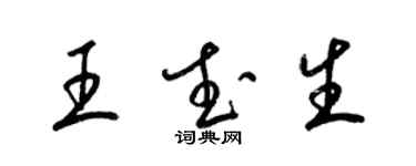 梁錦英王武生草書個性簽名怎么寫