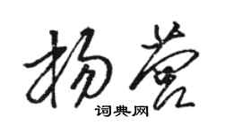 駱恆光楊營草書個性簽名怎么寫