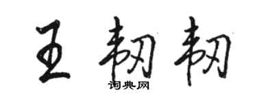 駱恆光王韌韌行書個性簽名怎么寫