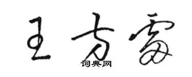 駱恆光王方雷草書個性簽名怎么寫