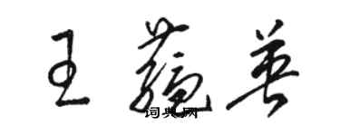 駱恆光王蘊英草書個性簽名怎么寫