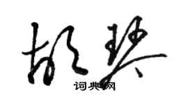 駱恆光胡琴草書個性簽名怎么寫