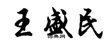 胡問遂王盛民行書個性簽名怎么寫