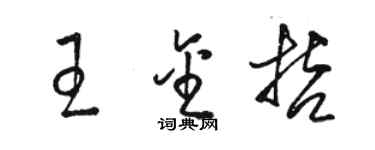 駱恆光王金哲草書個性簽名怎么寫
