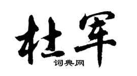 胡問遂杜軍行書個性簽名怎么寫
