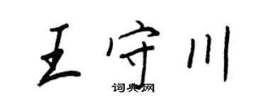 王正良王守川行書個性簽名怎么寫
