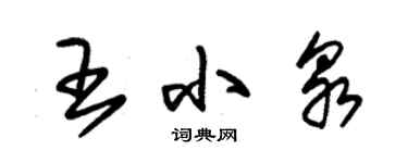 朱錫榮王小泉草書個性簽名怎么寫