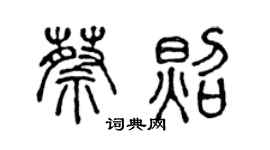 陳聲遠蔡照篆書個性簽名怎么寫