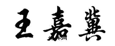 胡問遂王嘉冀行書個性簽名怎么寫