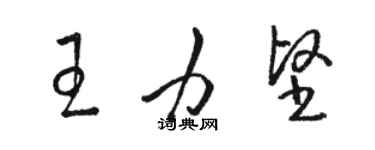 駱恆光王力堅草書個性簽名怎么寫