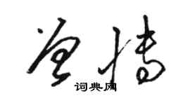 駱恆光曾博草書個性簽名怎么寫