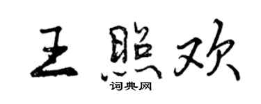 曾慶福王照歡行書個性簽名怎么寫