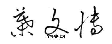 駱恆光葉文博草書個性簽名怎么寫