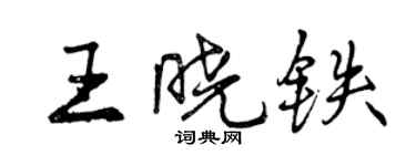 曾慶福王曉鐵行書個性簽名怎么寫
