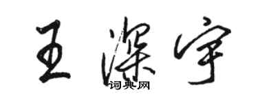 駱恆光王深宇行書個性簽名怎么寫