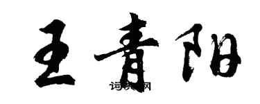 胡問遂王青陽行書個性簽名怎么寫