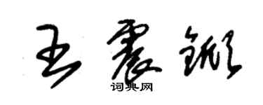 朱錫榮王震杴草書個性簽名怎么寫