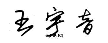 朱錫榮王宇音草書個性簽名怎么寫
