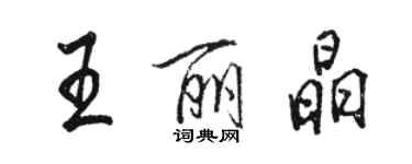 駱恆光王麗晶行書個性簽名怎么寫