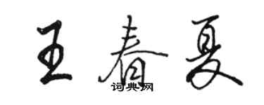 駱恆光王春夏行書個性簽名怎么寫