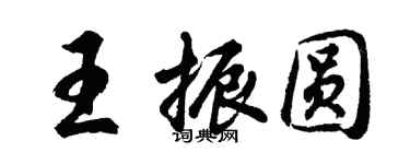 胡問遂王振圓行書個性簽名怎么寫