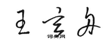 駱恆光王玄舟草書個性簽名怎么寫