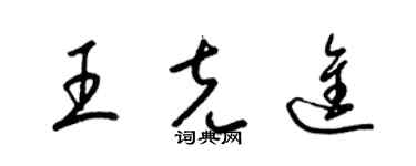 梁錦英王克進草書個性簽名怎么寫