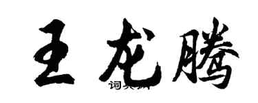 胡問遂王龍騰行書個性簽名怎么寫