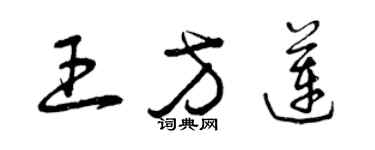 曾慶福王方蓮草書個性簽名怎么寫