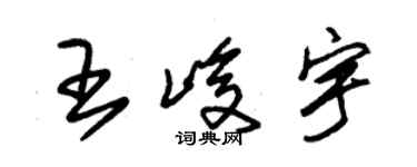 朱錫榮王峻宇草書個性簽名怎么寫