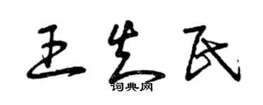 曾慶福王知民草書個性簽名怎么寫