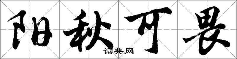 胡問遂陽秋可畏行書怎么寫