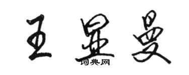 駱恆光王顯曼行書個性簽名怎么寫