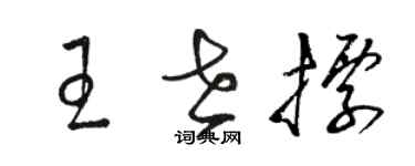 駱恆光王世標草書個性簽名怎么寫