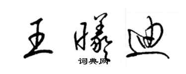 梁錦英王曦迪草書個性簽名怎么寫