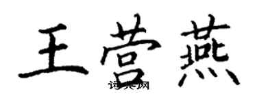 丁謙王營燕楷書個性簽名怎么寫