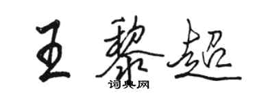 駱恆光王黎超行書個性簽名怎么寫