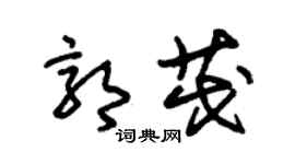 朱錫榮郭茂草書個性簽名怎么寫