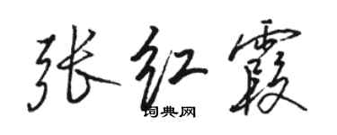 駱恆光張紅霞行書個性簽名怎么寫