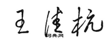 駱恆光王佳杭草書個性簽名怎么寫