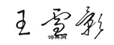 駱恆光王雪影草書個性簽名怎么寫