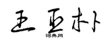 曾慶福王臣朴草書個性簽名怎么寫