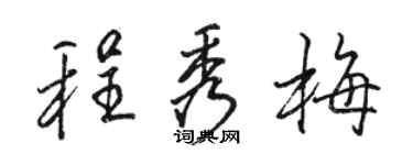 駱恆光程秀梅行書個性簽名怎么寫