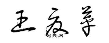 曾慶福王夏苹草書個性簽名怎么寫