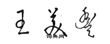 駱恆光王美豐草書個性簽名怎么寫