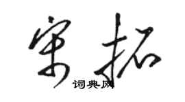 駱恆光宋拓草書個性簽名怎么寫