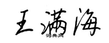 王正良王滿海行書個性簽名怎么寫