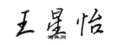 王正良王星怡行書個性簽名怎么寫
