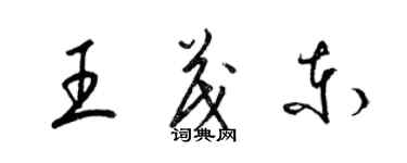 梁錦英王茂東草書個性簽名怎么寫