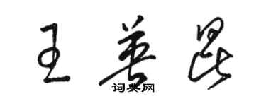 駱恆光王英昆草書個性簽名怎么寫